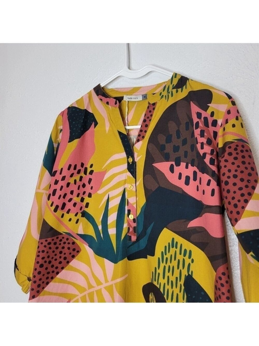 Maude Vivante Tropical Poplin Tunic Women's Size Small - Picture 3 of 10